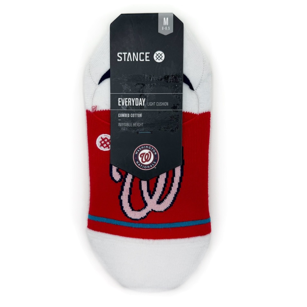 Stance Washington Nationals MLB Super Invisible No Show Socks Medium Mens Womens